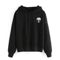 Womens Sweatshirts with Hooded Long Sleeve Autumn Winter Casual Alien Print Thin Women Hoodies